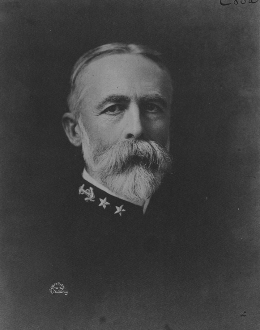 A picture of Rear Admiral William T. Sampson who was in charge of naval operations in the Cuban waters.