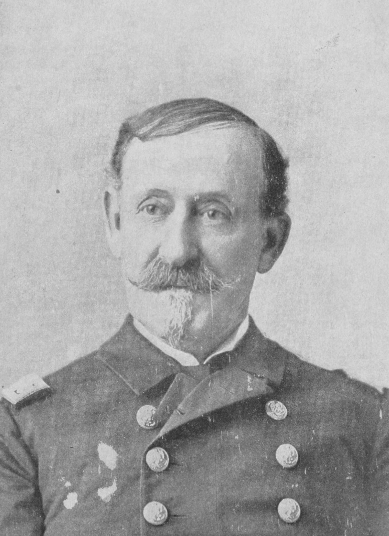 A picture of Commodore Winfield S. Schley who was the commander of the Flying Squadron.