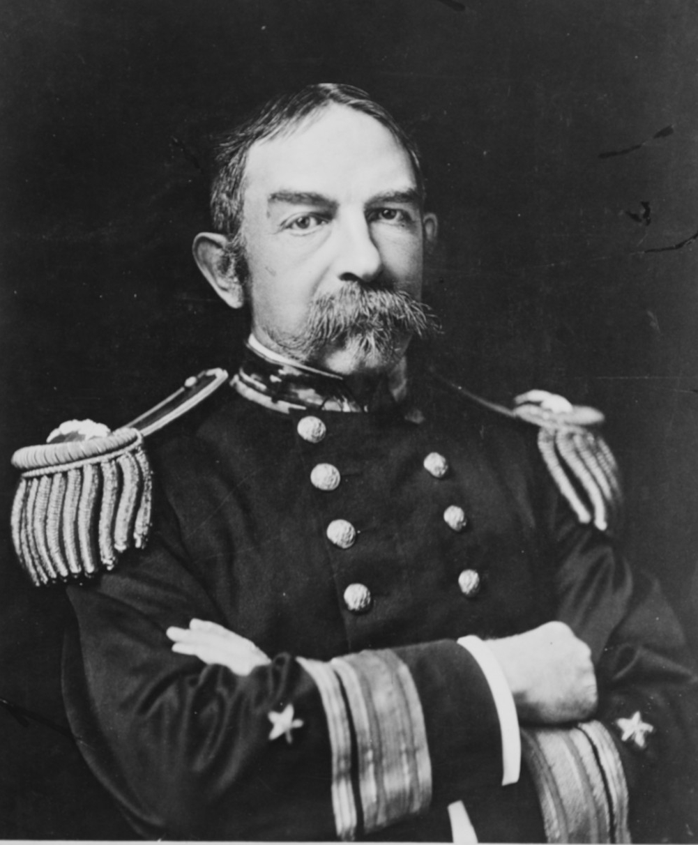 A photo of  Commo. Arent S. Crowninshield who was the chief of the Bureau of Navigation.