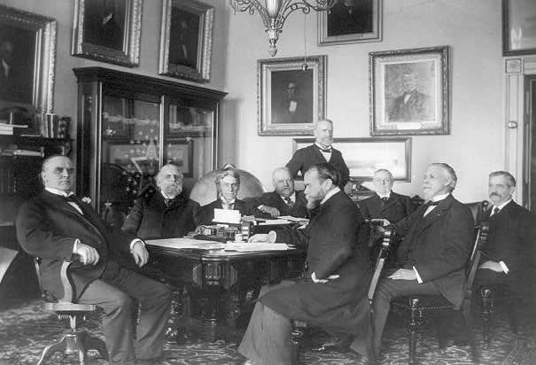  A photo of President William McKinley's cabinet in 1898.