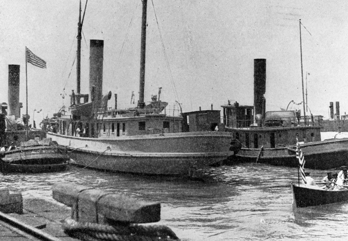 A photo of tugboats that were used during the Spanish-American War.