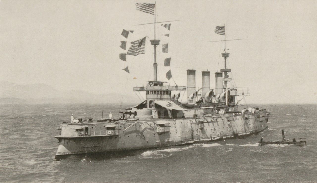 a photo of the U.S.S. New York which was RAdm. William T. Sampson's flagship.