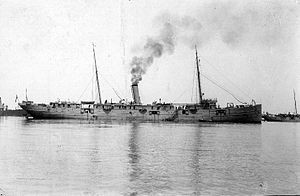 A picture of the USS Yosemite that was under the command of Commander William H. Emory.