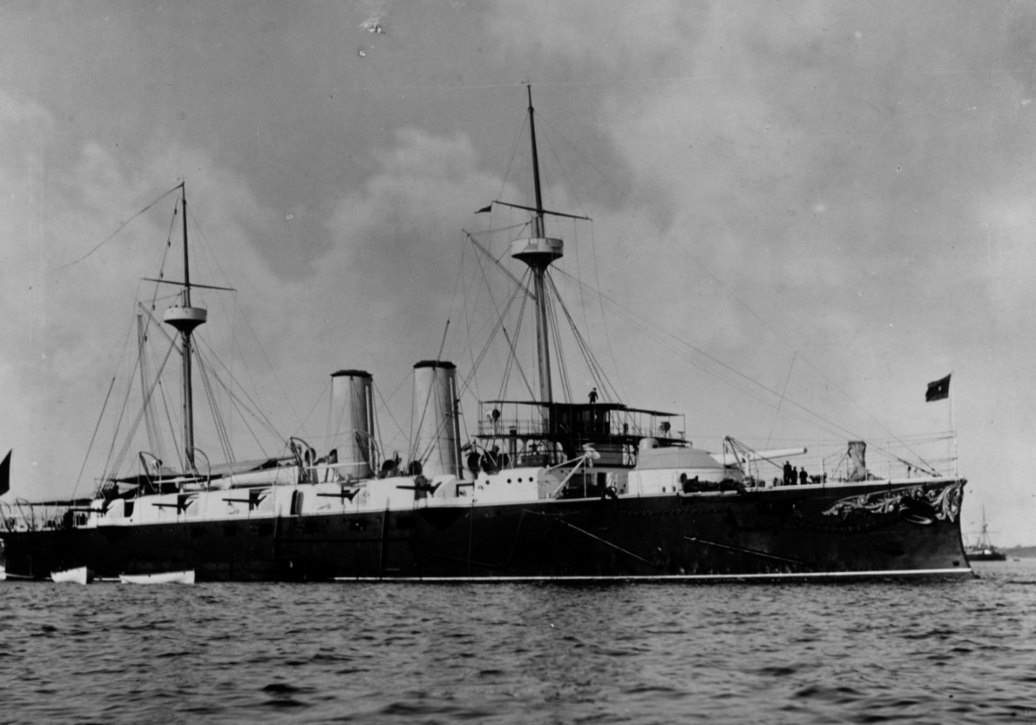 A picture of the Infanta Maria Teresa which was the flagship of Resr Admiral Cervera's squadron.