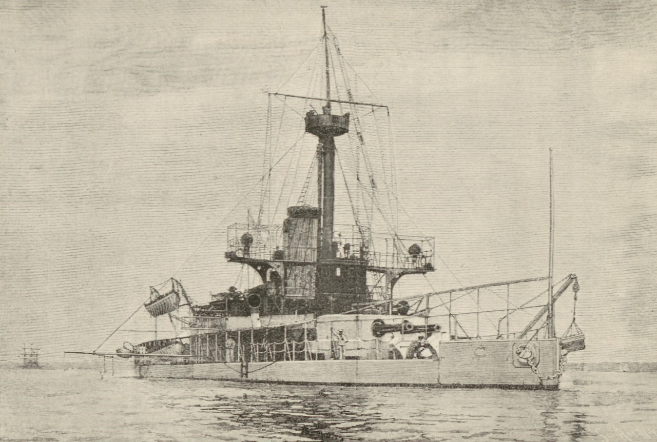 An engraving of the monitor USS Amphitrite.