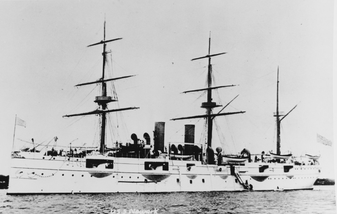 A picture of the USS Newark which saw action at Manzanillo.