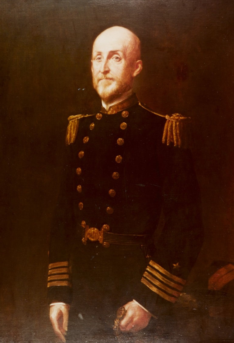 A portrait of the noted naval thinker Capt. Alfred T. Mahan who was a member of the Naval War Board.