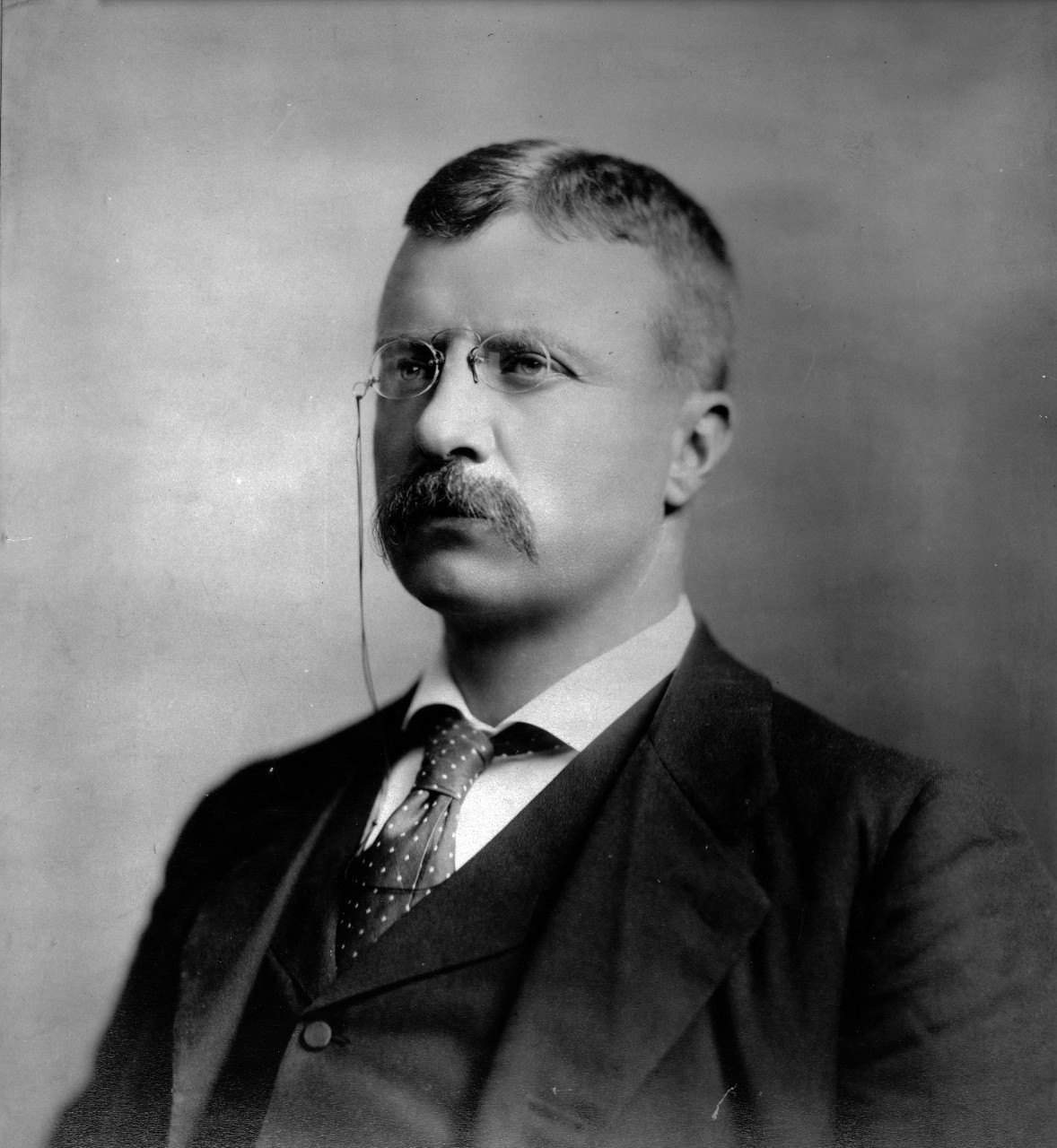 A picture of Theodore Roosevelt who was assistant secretary of the navy and served on the Naval War Board.