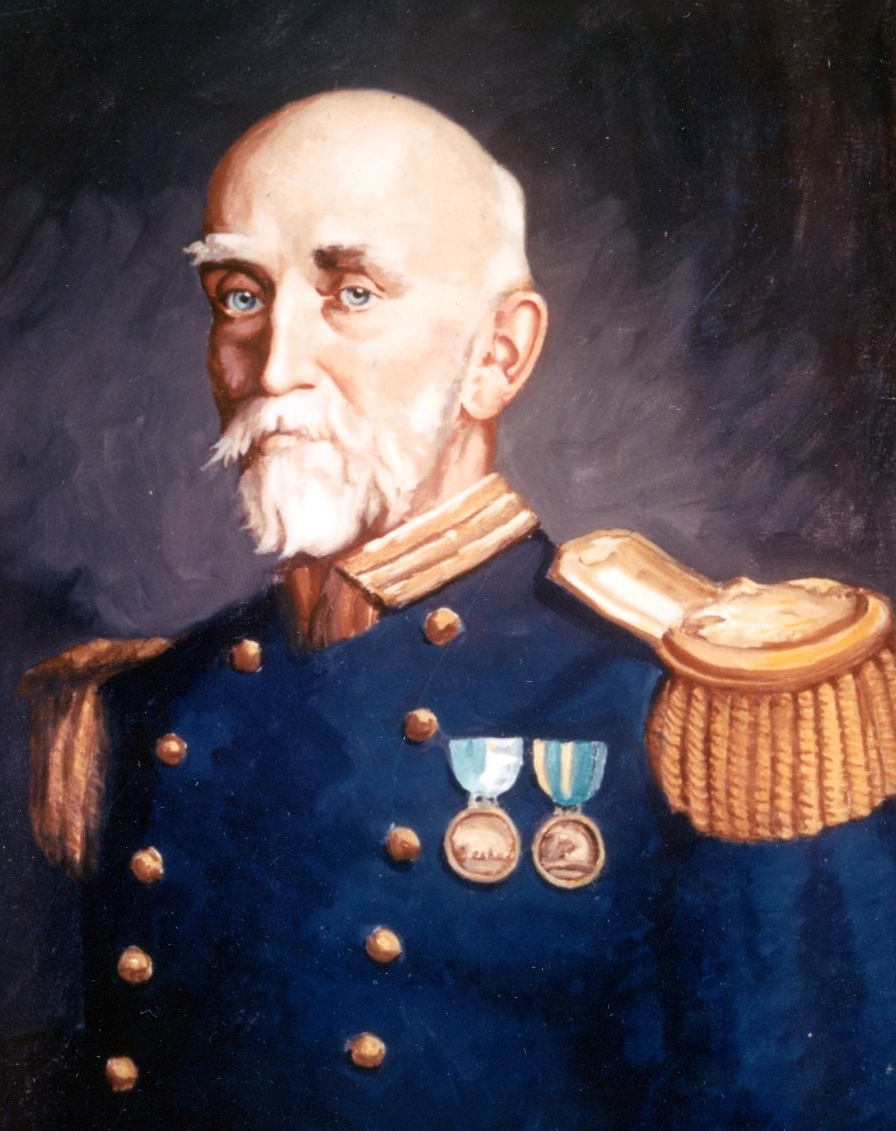 A portrait of Capt. Alfred T. Mahan who was twice president of the Naval War College and contributed to the Spanish-American War plans.