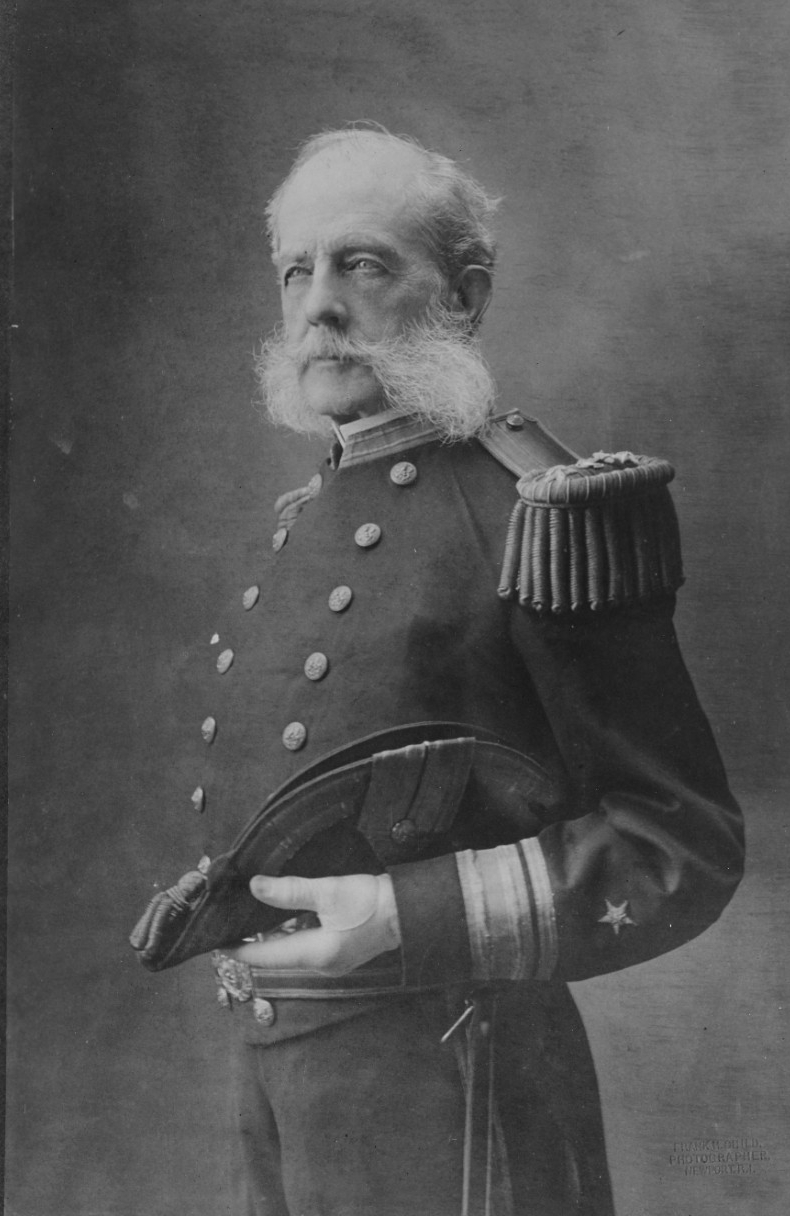A picture of RAdm. Stephen B. Luce, who was the founder of the Naval War College.