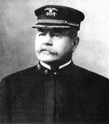 A picture of Frank H. Newcomb who was the commander of the U.S. Revenue Cutter Hudson at the Battle of Cardenas Bay.