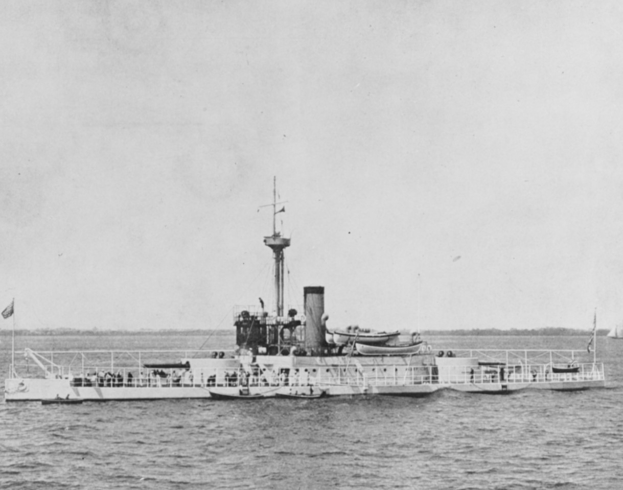 A picture of the monitor USS Amphitrite which was named after Poseidon's wife.