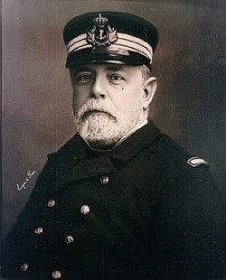 A picture of Rear Admiral Pascual Cervera y Topete who was commander of the Spanish squadron.