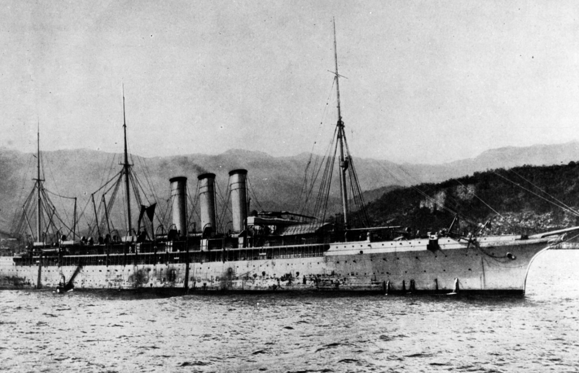 A picture of the USS Yale which was under the command of Captain W.C. Wise.
