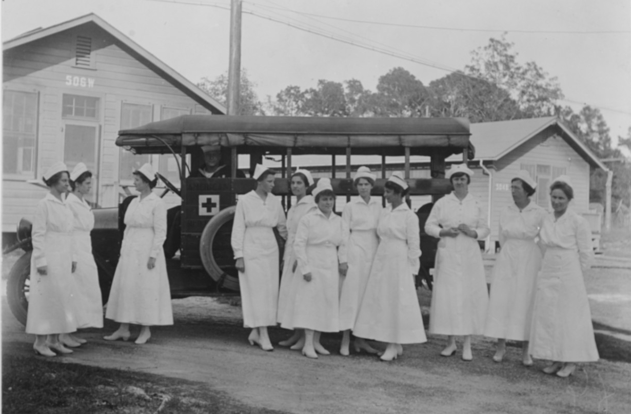 Photograph of nurses at a training camp