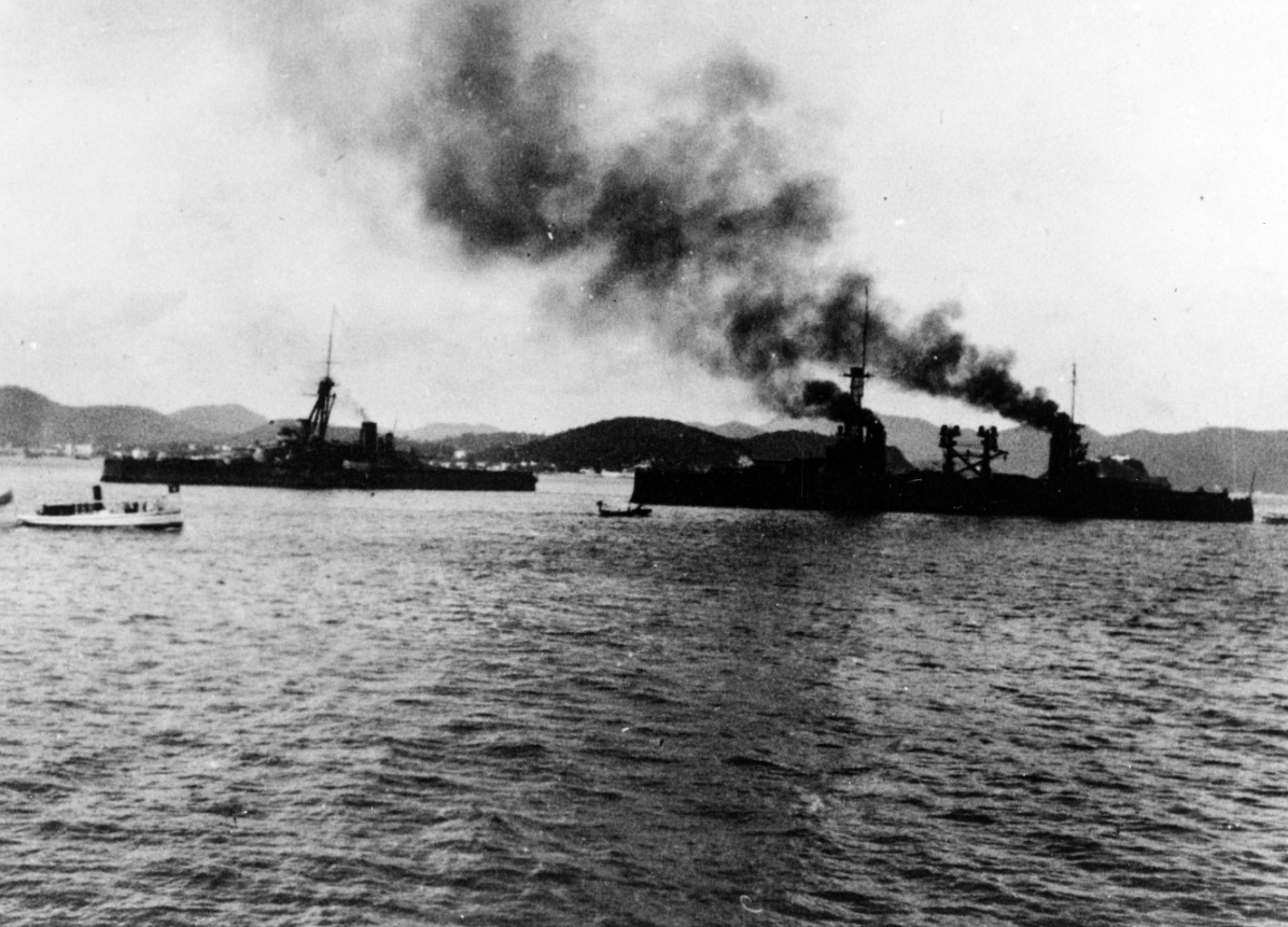 Photograph of Brazilian battleships