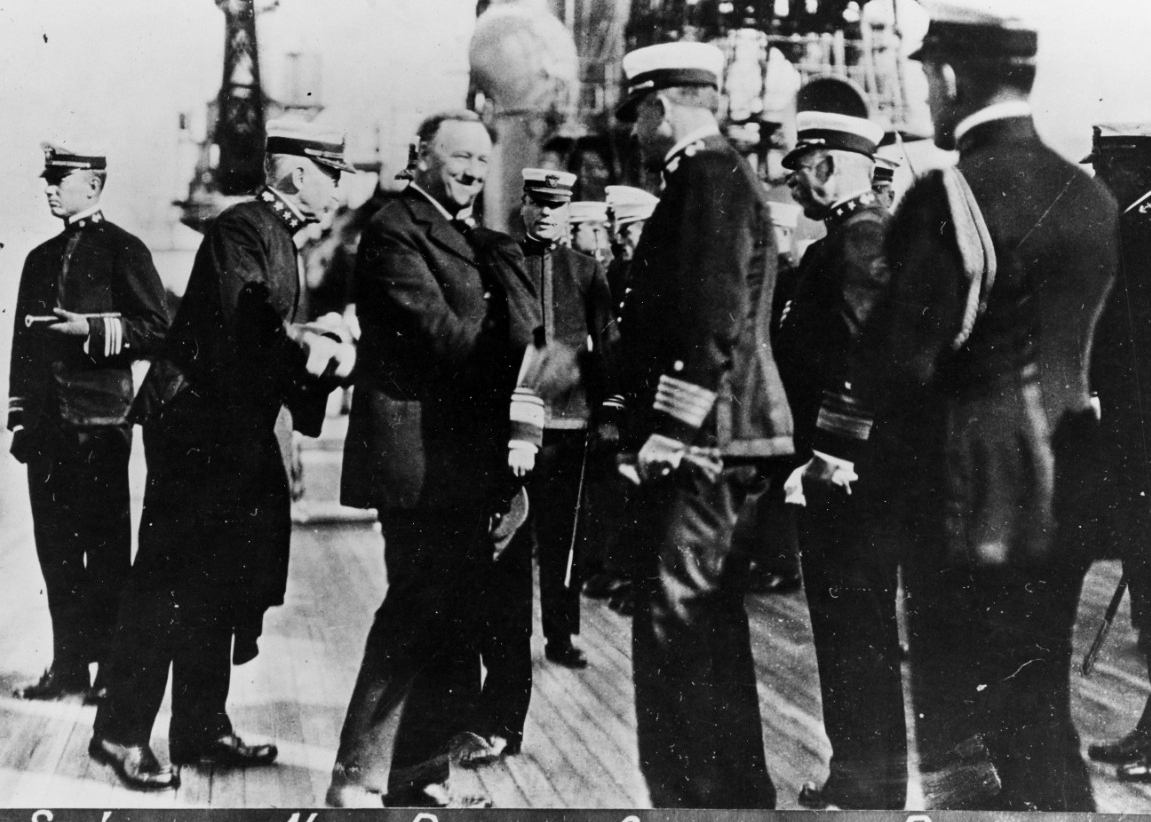 Photograph of Daniels boarding ship