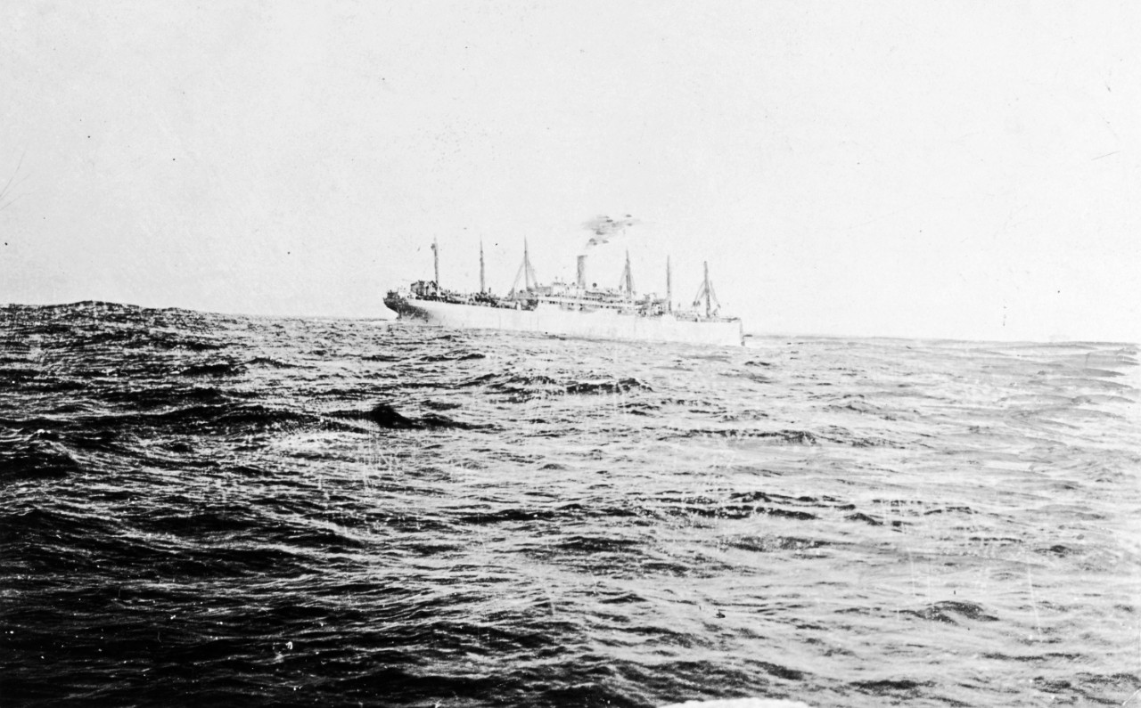 Photograph of the ship at sea