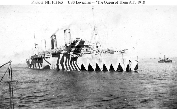 Leviathan with dazzle camouflage